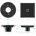 Square shower black floor drain